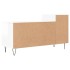 Mueble de TV madera contrachapada blanco brillo 100x35x55