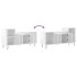 Mueble de TV madera contrachapada blanco brillo 100x35x55