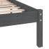 Estructura de cama sin colchón madera maciza gris 200x200