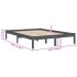 Estructura de cama sin colchón madera maciza gris 200x200