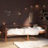 Estructura cama sin colchón madera pino marrón miel 90x200