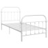 Estructura de cama sin colchón metal blanco 100x200