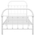 Estructura de cama sin colchón metal blanco 100x200