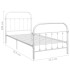 Estructura de cama sin colchón metal blanco 100x200