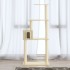Rascador para gatos con postes de sisal crema 147