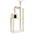 Rascador para gatos con postes de sisal crema 147