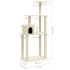 Rascador para gatos con postes de sisal crema 147