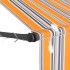 Toldo retráctil manual con LED amarillo y azul 300