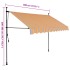 Toldo retráctil manual con LED amarillo y azul 300