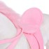 Unicornio de peluche de pie blanco y rosa