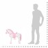 Unicornio de peluche de pie blanco y rosa