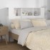 Mueble cabecero blanco brillante 140x18,5x104,5