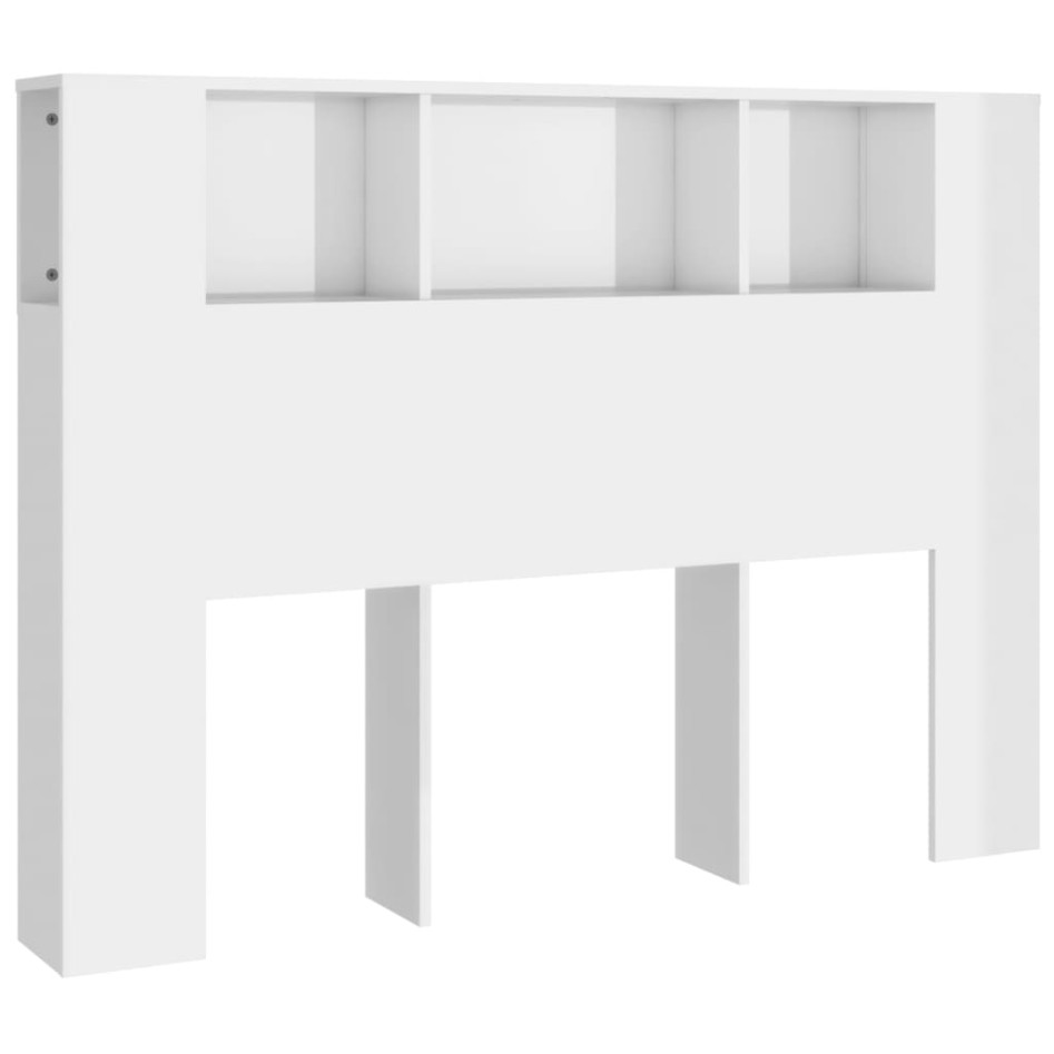Mueble cabecero blanco brillante 140x18,5x104,5