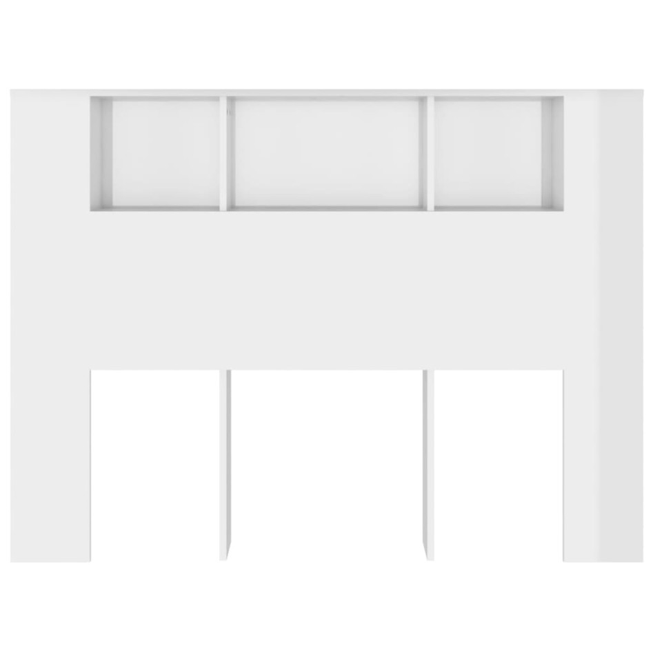 Mueble cabecero blanco brillante 140x18,5x104,5