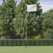 Mástil de bandera modular aluminio plateado 6,23 m