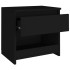 Mesitas de noche 2 uds madera contrachapada negro 40x30x39