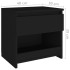 Mesitas de noche 2 uds madera contrachapada negro 40x30x39
