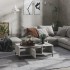 Mesa centro madera contrachapada gris hormigón 103,5x60x35