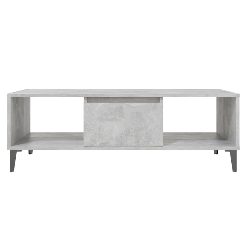 Mesa centro madera contrachapada gris hormigón 103,5x60x35