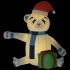 Osito de peluche inflable de Navidad LED 240