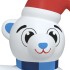 Osito de peluche inflable de Navidad LED 240