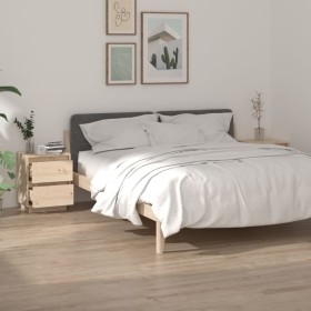 Mesitas de noche 2 uds madera maciza de pino 40x35x50