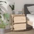 Mesitas de noche 2 uds madera maciza de pino 40x35x50