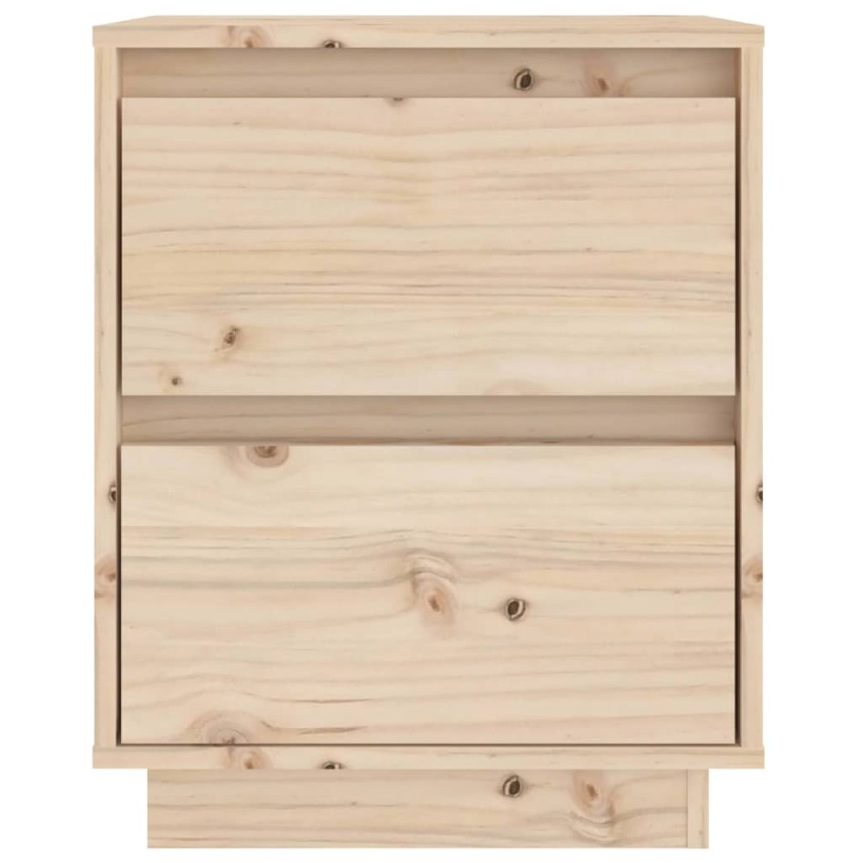Mesitas de noche 2 uds madera maciza de pino 40x35x50