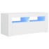 Mueble de TV con luces LED blanco 90x35x40