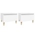 Mesas auxiliares 2 uds madera contrachapada blanco 50x46x35