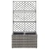 Enrejado y arriate 2 macetas ratán sintético gris 58x30x107