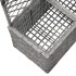 Enrejado y arriate 2 macetas ratán sintético gris 58x30x107