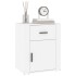 Mesita de noche madera contrachapada blanco 50x36x60