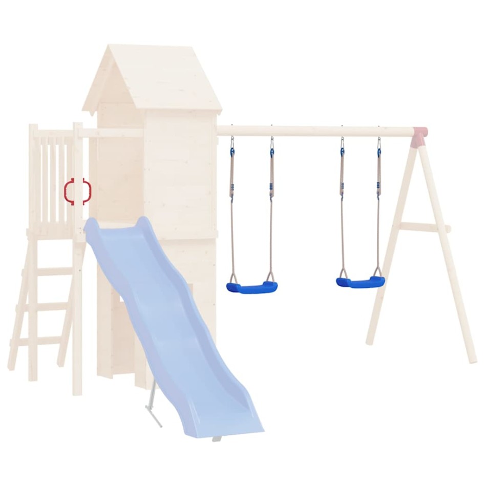 Columpios con cuerdas 2 unidades polietileno azul 37x15