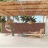 Toldo lateral retráctil para patio marrón 140x600