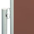 Toldo lateral retráctil para patio marrón 140x600