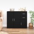 Aparador de madera contrachapada negro 91x29,5x75