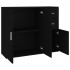 Aparador de madera contrachapada negro 91x29,5x75