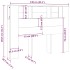 Mueble cabecero blanco 140x18,5x104,5