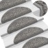 Alfombras de peldaños de escalera 15 uds gris 56x17x3
