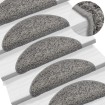 Alfombras de peldaños de escalera 15 uds gris 56x17x3 cm