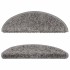 Alfombras de peldaños de escalera 15 uds gris 56x17x3