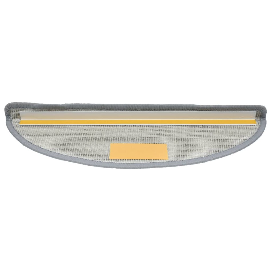 Alfombras de peldaños de escalera 15 uds gris 56x17x3