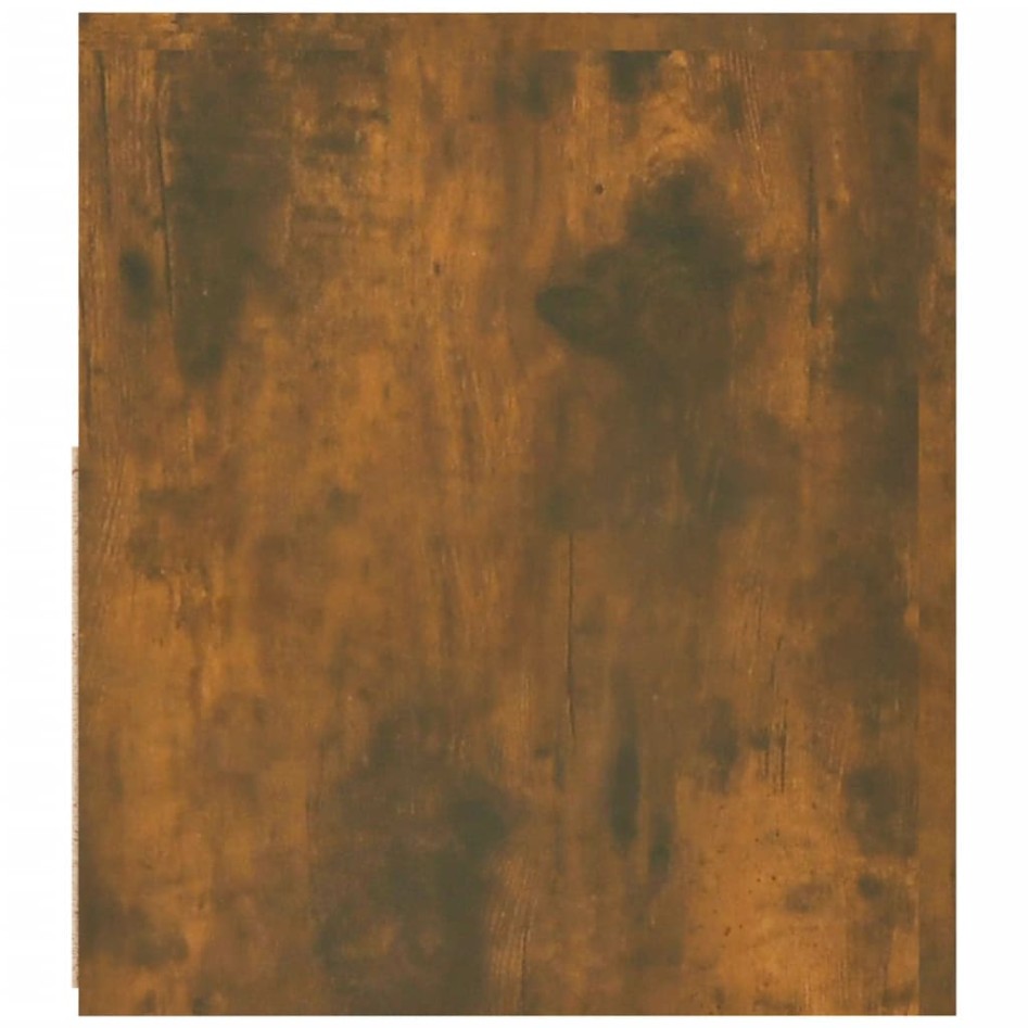 Mueble de TV con luces LED color roble ahumado 120x35x40