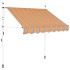 Toldo manual retráctil 150 cm amarillo y azul
