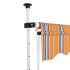 Toldo manual retráctil 150 cm amarillo y azul