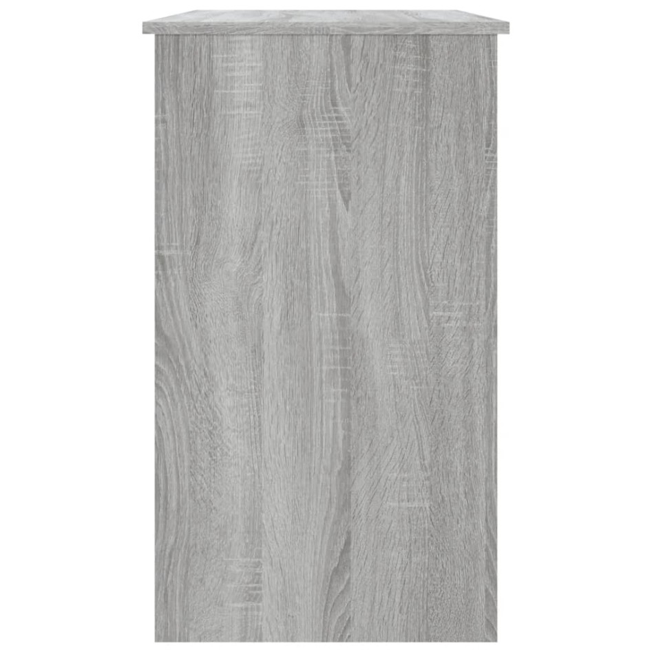 Escritorio de madera contrachapada gris Sonoma 90x45x76