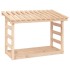 Leñero de madera maciza de pino 108x64,5x78
