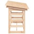 Leñero de madera maciza de pino 108x64,5x78