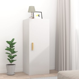 Armario pared madera contrachapada blanco brillo 34,5x34x90